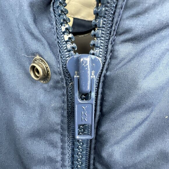 VTG St Johns Bay Mens Down Puffer Vest Size Large Blue Quilted Down Insulated - Picture 9 of 16